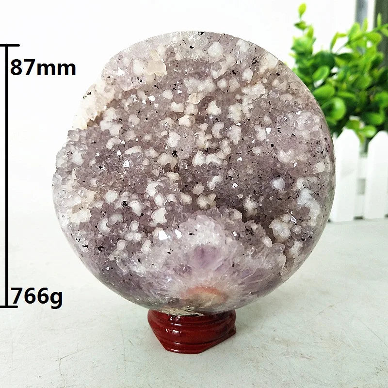 Brazil Natural Pink Amethyst Geode Crystal Sphere Stone Ball Room Decor Gemstones Amethyste Chakras Healing Crystals Decoration