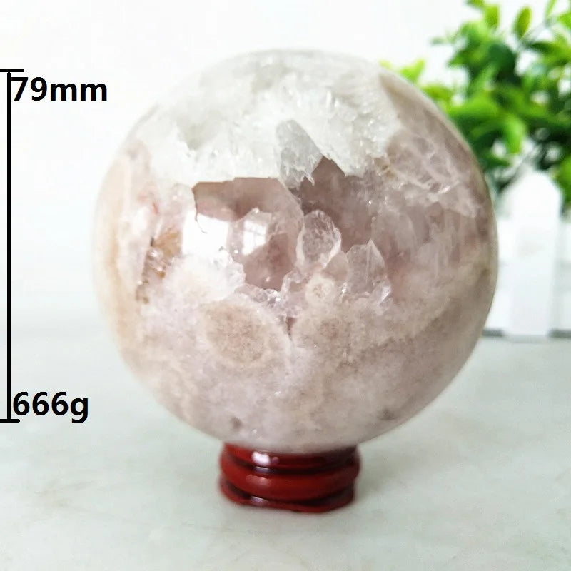 Brazil Natural Pink Amethyst Geode Crystal Sphere Stone Ball Room Decor Gemstones Amethyste Chakras Healing Crystals Decoration