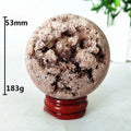 Brazil Natural Pink Amethyst Geode Crystal Sphere Stone Ball Room Decor Gemstones Amethyste Chakras Healing Crystals Decoration