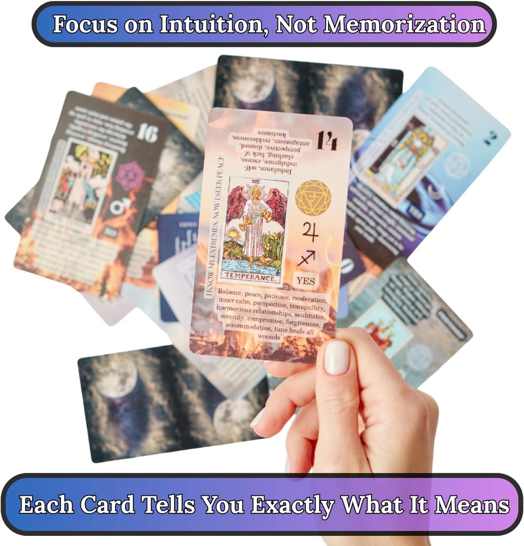 Tarot Learning Set for Beginners: Learning Tarot Cards for Beginners, Satin Tarot Holder and Tarot Journal for Planning Spiritual (Lavender)