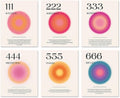 Aura Angel Numbers Poster Set – 6-Piece Minimalist Inspirational Canvas Wall Art, Aesthetic Room & Bedroom Decor, 20 X 25Cm Unframed