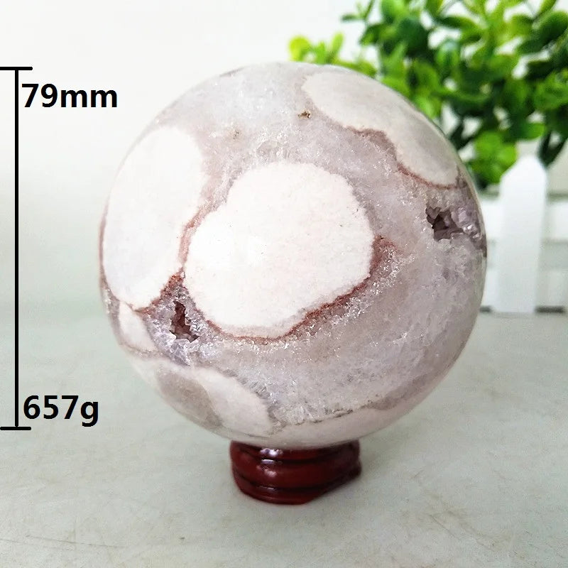 Brazil Natural Pink Amethyst Geode Crystal Sphere Stone Ball Room Decor Gemstones Amethyste Chakras Healing Crystals Decoration