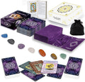 Tarot Cards Set with Guide Book,Tarot Cards for Beginners,Tarot Cards Deck with Meanings on Them,Learning Tarot Deck Fortune Telling Game with Velvet Tarot Bag and Chakra Stone