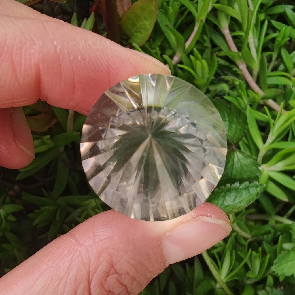 Clear Crystal Wand 24 Sided Vogel Crystal Point 2.36 Inch Double Terminated Crystal Tower Natural Crystal Chakra Quartz Healing Crystal for Chakra Spiritual Meditation Home Decor Gift