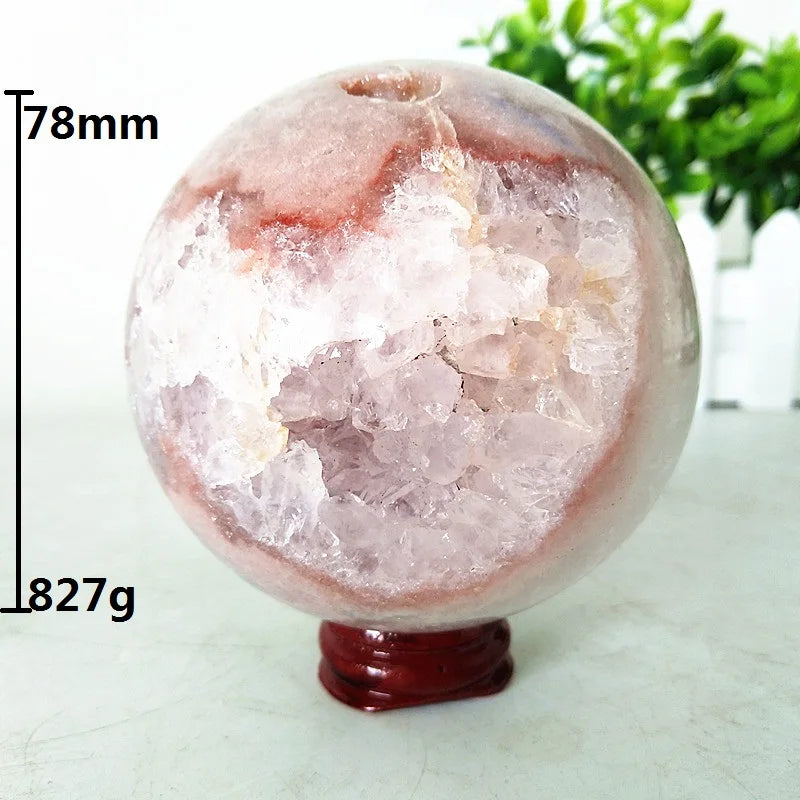 Brazil Natural Pink Amethyst Geode Crystal Sphere Stone Ball Room Decor Gemstones Amethyste Chakras Healing Crystals Decoration