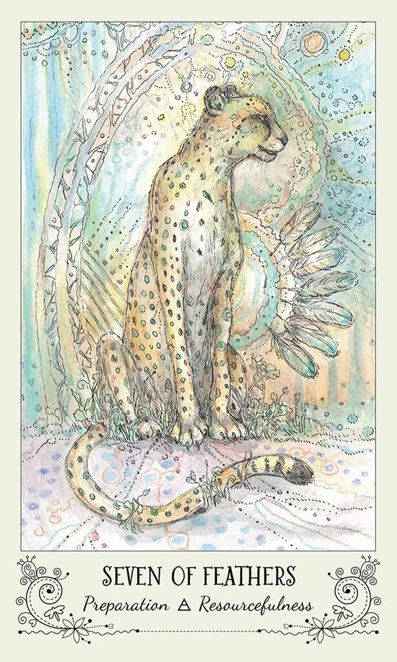 Spiritsong Tarot: 78-Card Tarot Deck with Animal Spirit Guides, Shamanic Symbolism, Hand-Drawn Visionary Artwork, Divine Guidance, 108-Page Guidebook