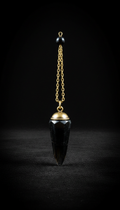 Obsidian pendulum with midnight chain