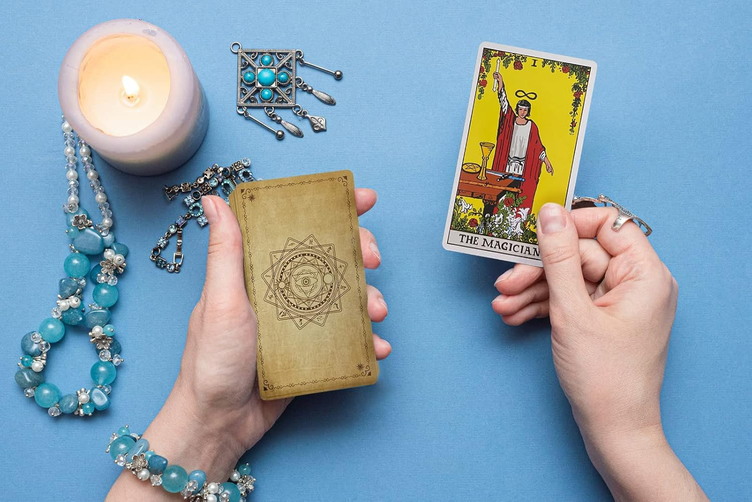 Tarot Cards Deck with Guide Book,Tarot Cards for Beginners and Expert Readers,Tarot Cards Set,Tarot Cards Standard Size 4.75" X 2.76",78 Classic Tarot Cards (Yellow Angel Set)