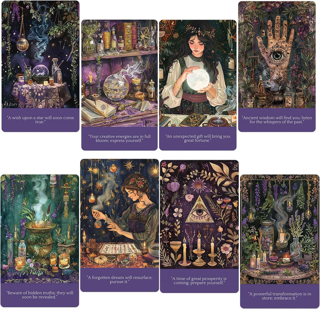 Fortune Teller Oracle Cards: Explore and Reveal the Future, Provide Guidance and Inspiration for Daily Life. Oracle Tarot Cards for Beginners, Suitable for Daily Life, Divination, Spiritual Practice