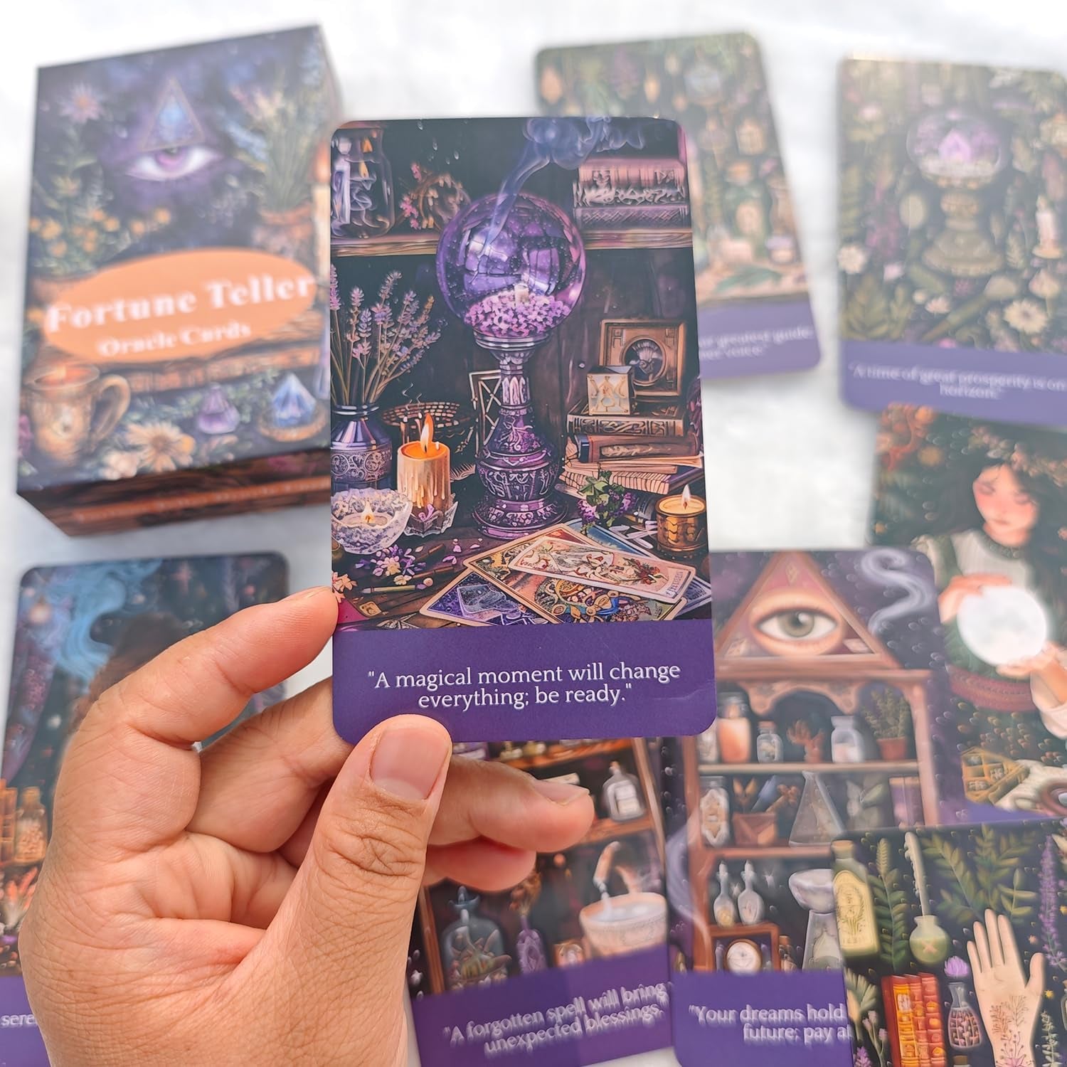 Fortune Teller Oracle Cards: Explore and Reveal the Future, Provide Guidance and Inspiration for Daily Life. Oracle Tarot Cards for Beginners, Suitable for Daily Life, Divination, Spiritual Practice