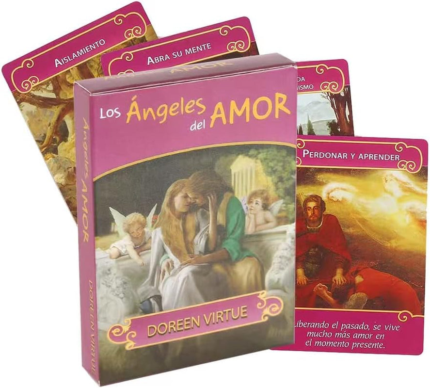 Tarot Cards - Los Angeles Del Amor Oracle Cards 78-Card Pocket Edition for Beginners, Divination Tools