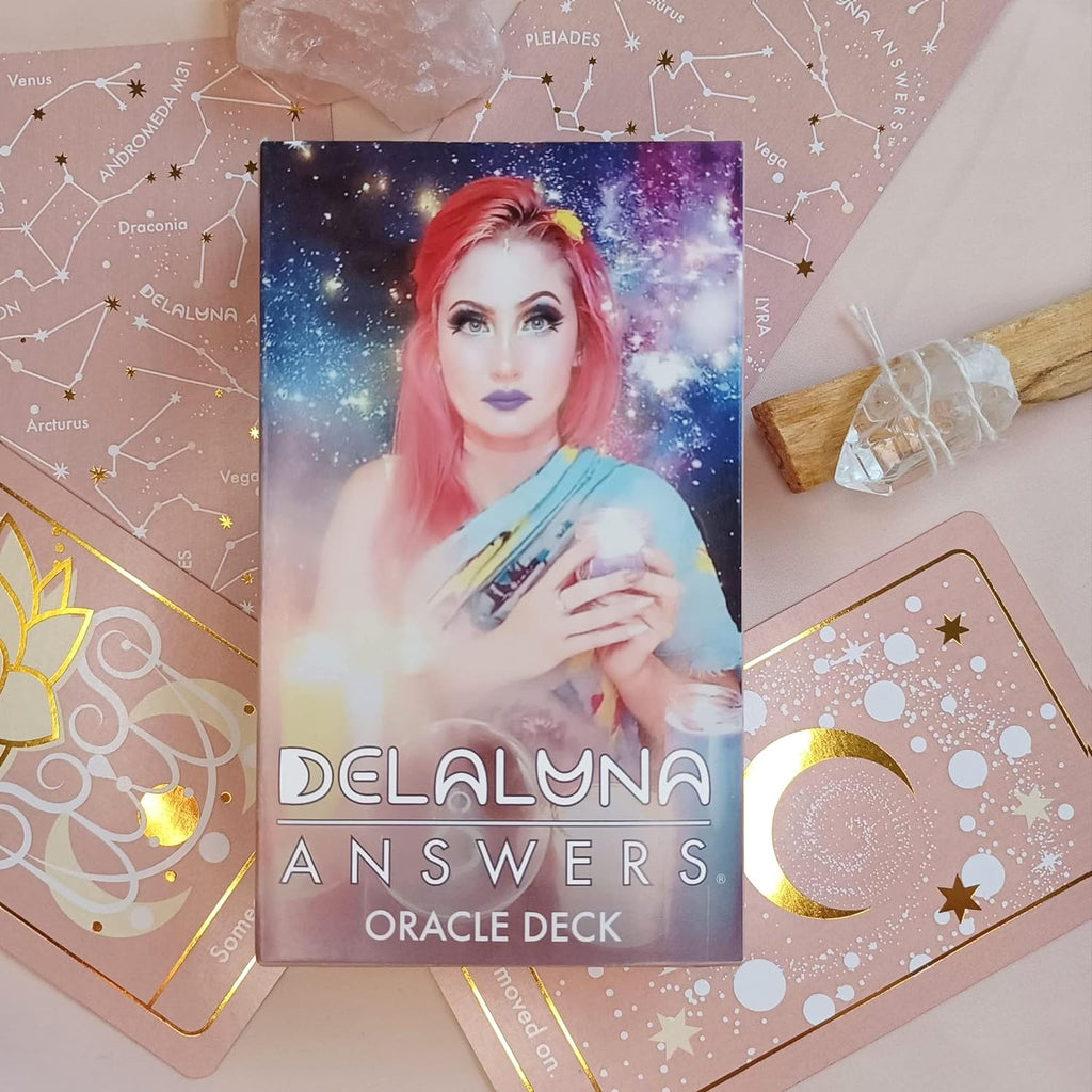 Oracle Cards: 53 Love Tarot Cards Deck for Beginners, Hidden Truth Affirmations with Gold Embossing for Women, Angel and Fairy Cards with Meanings on Them, Witchy Gifts for Divination