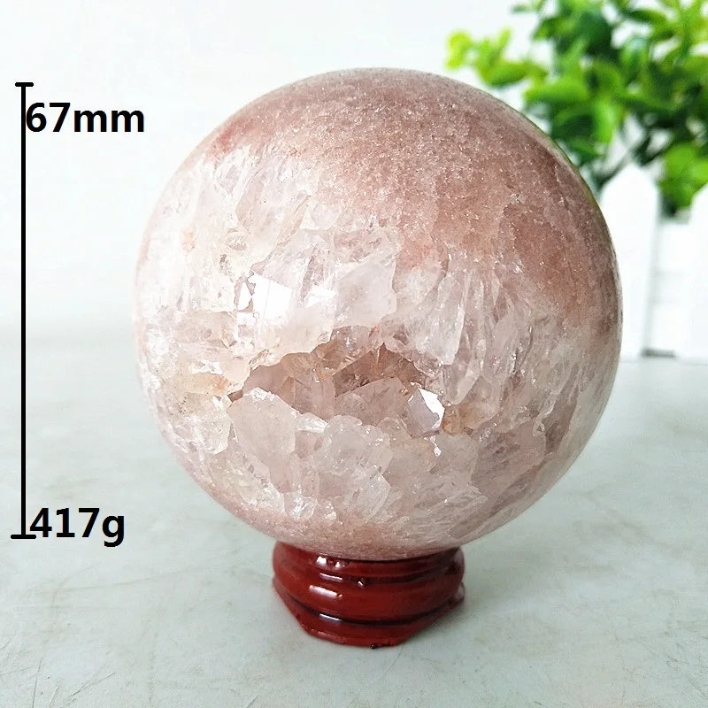 Brazil Natural Pink Amethyst Geode Crystal Sphere Stone Ball Room Decor Gemstones Amethyste Chakras Healing Crystals Decoration