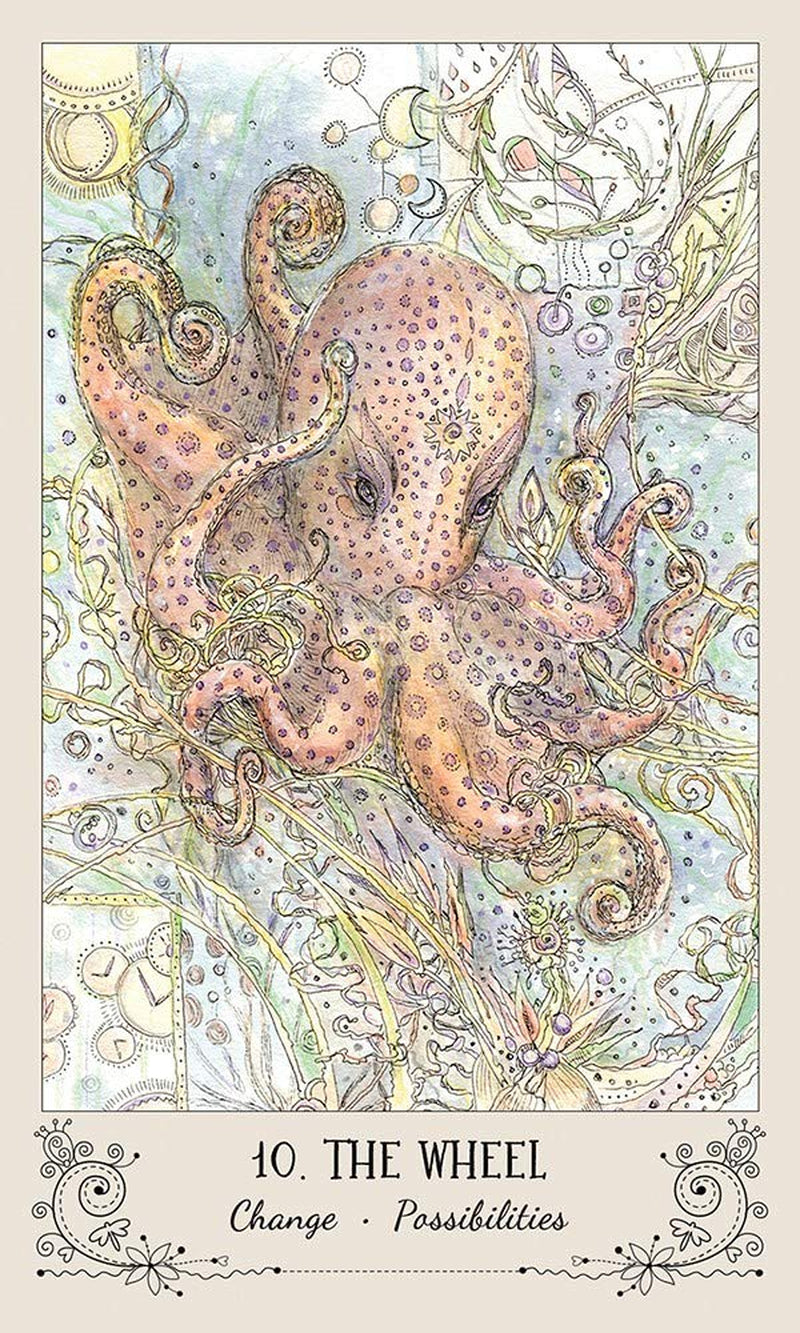 Spiritsong Tarot: 78-Card Tarot Deck with Animal Spirit Guides, Shamanic Symbolism, Hand-Drawn Visionary Artwork, Divine Guidance, 108-Page Guidebook