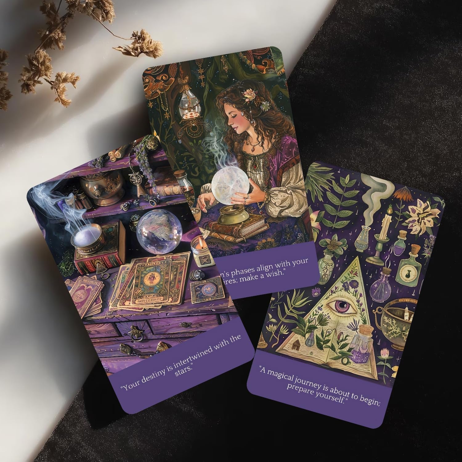 Fortune Teller Oracle Cards: Explore and Reveal the Future, Provide Guidance and Inspiration for Daily Life. Oracle Tarot Cards for Beginners, Suitable for Daily Life, Divination, Spiritual Practice
