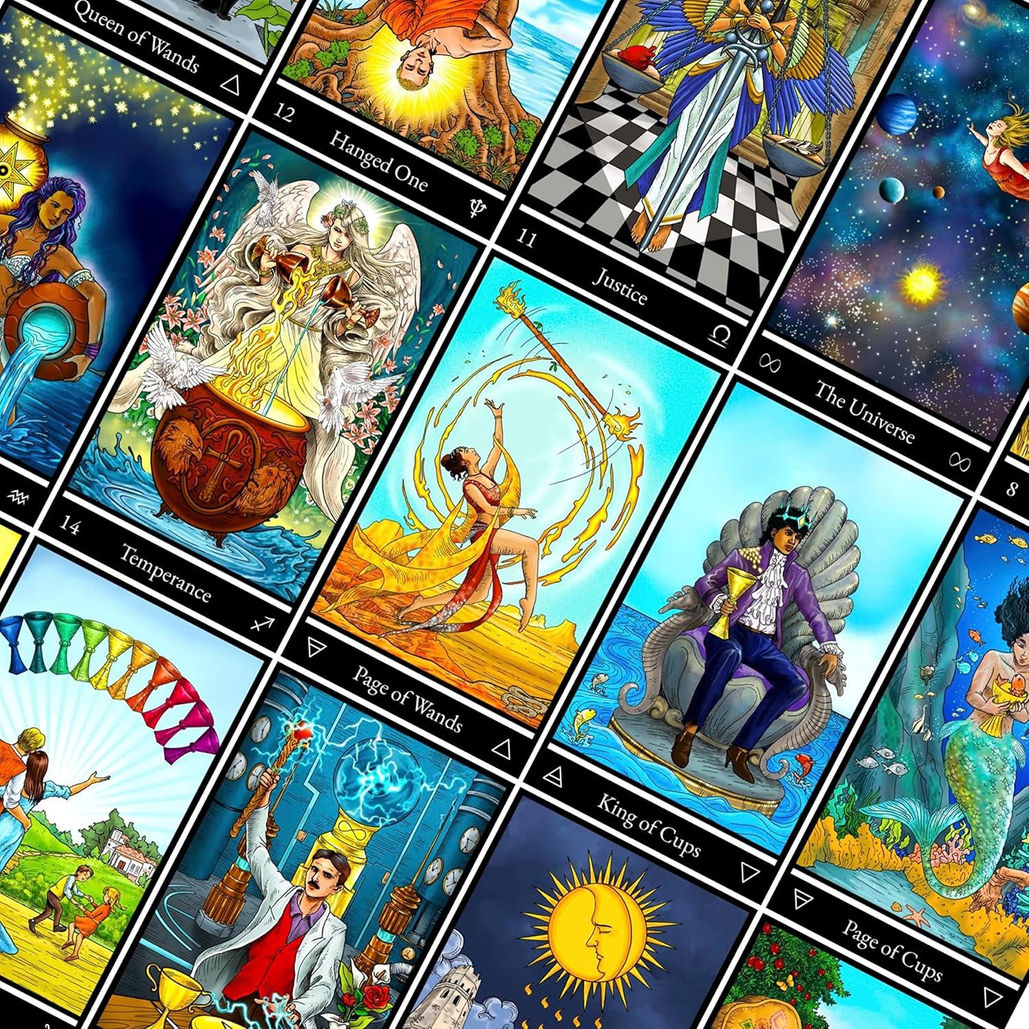 Cards Deck with Online Guide QR Codes for Beginners and Experts Readers, 78 Tarot Deck Cards, Classic Traditional Tarot Deck Standard Size 4.75" X 2.75", Fortune Telling Cards Game