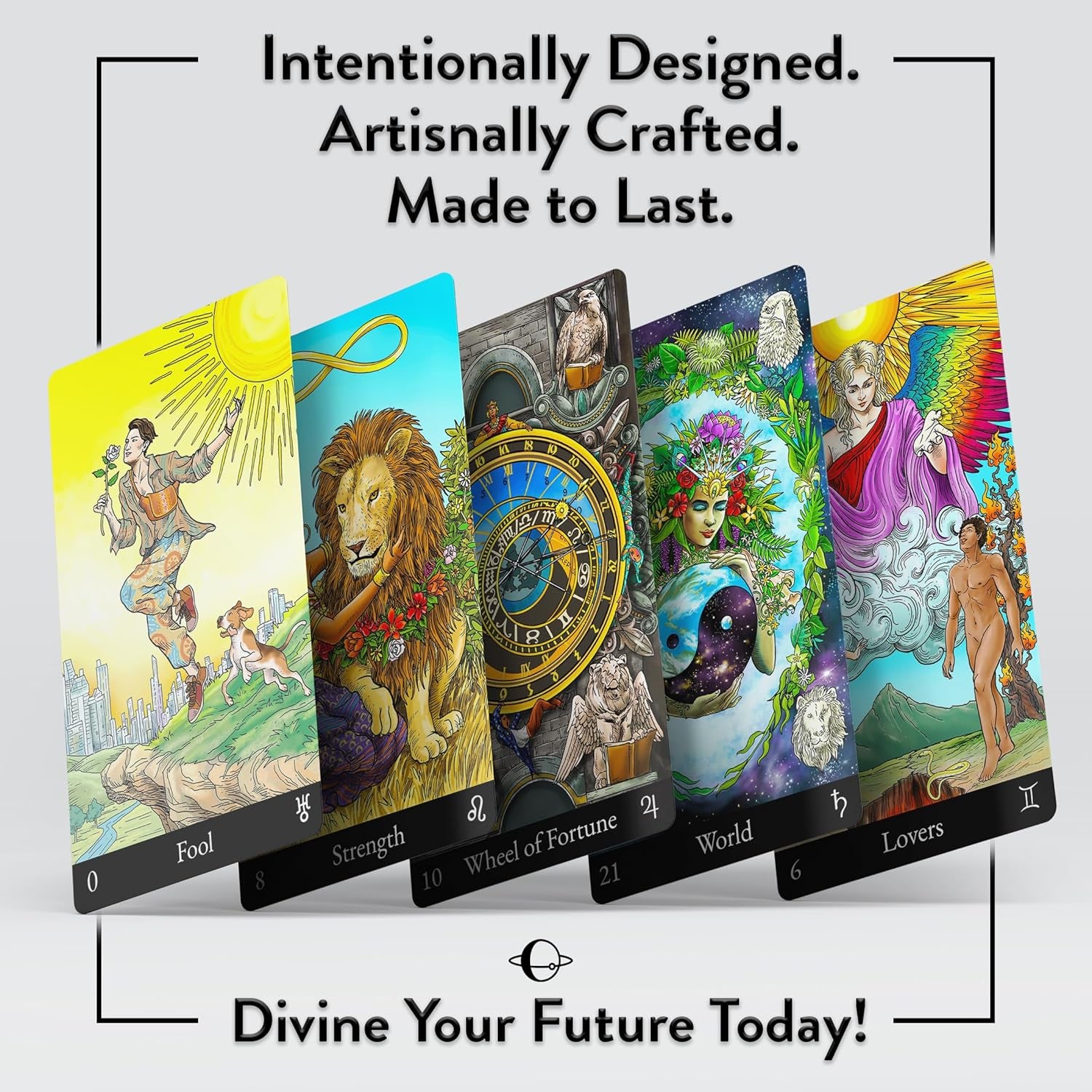 Cards Deck with Online Guide QR Codes for Beginners and Experts Readers, 78 Tarot Deck Cards, Classic Traditional Tarot Deck Standard Size 4.75" X 2.75", Fortune Telling Cards Game