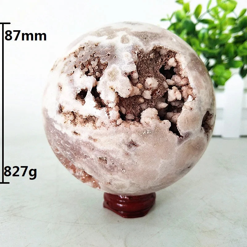 Brazil Natural Pink Amethyst Geode Crystal Sphere Stone Ball Room Decor Gemstones Amethyste Chakras Healing Crystals Decoration