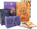 Tarot Learning Set for Beginners: Learning Tarot Cards for Beginners, Satin Tarot Holder and Tarot Journal for Planning Spiritual (Lavender)