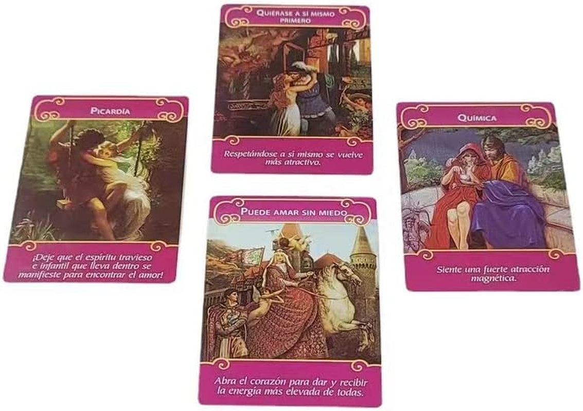 Tarot Cards - Los Angeles Del Amor Oracle Cards 78-Card Pocket Edition for Beginners, Divination Tools