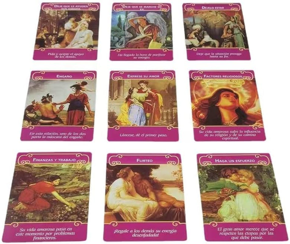 Tarot Cards - Los Angeles Del Amor Oracle Cards 78-Card Pocket Edition for Beginners, Divination Tools